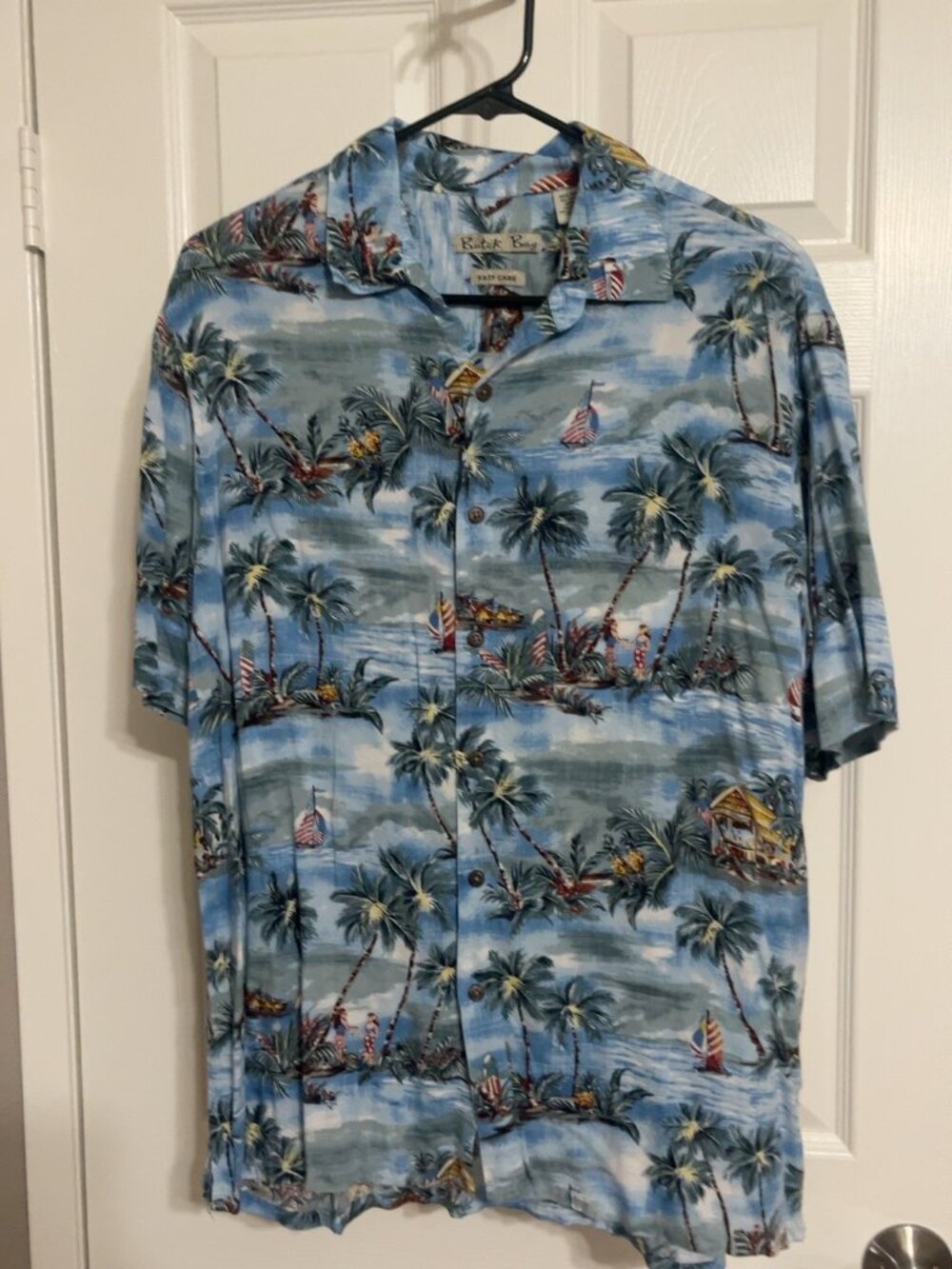 Batik Bay Men's L Rayon Hawaiian Scenic Shirt